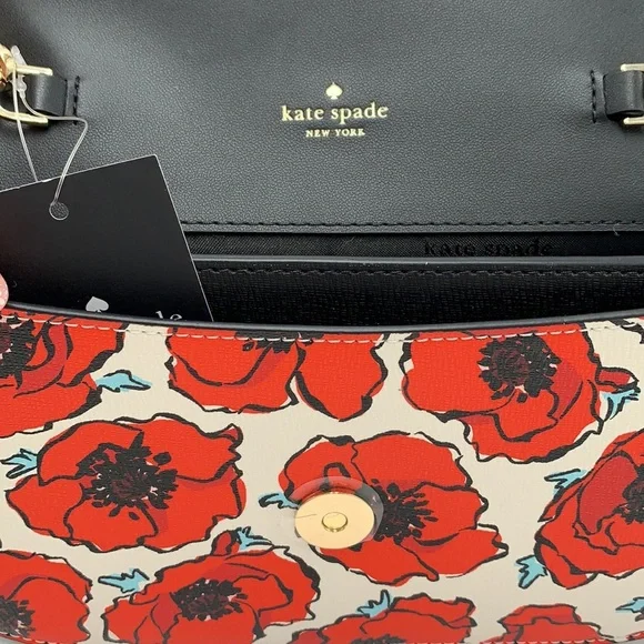 Kate Spade Kristi Poppy Printed
Flap Crossbody
Cream Multi with Light Go… - Picture 8 of 14